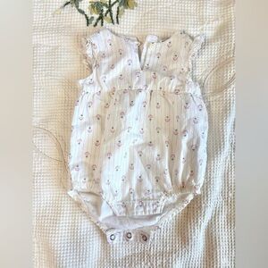 Carter's White Floral Baby Romper